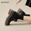 Mã L102 Giày da đế dày nhỏ Daphne tăng chiều cao 8CM kiểu Pháp cho nữ cao cấp