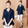 Mã B169: Áo sơ mi voan nữ có size lớn che bụng rộng rãi tay lỡ