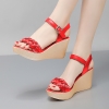 Mã M246: giày cao cấp sandal đế xuồng nữ đính đá, gót cao, đế platf