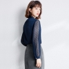 Mã A813: áo sơ mi nữ cổ tròn voan cao cấp phong cách phương Tây