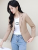Mã M006: Áo khoác vest nữ màu trắng ngà kiểu dáng giản dị thời trang