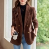 Mã K614: áo khoác cổ vest nữ sang trọng