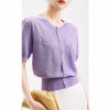 Mã D937: áo khoác len dệt kim cardigan mùa hè mỏng ngắn tay phong cách nước ngoài