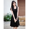 Mã M195: Đầm công sở thanh lịch Mo Han Yi Mei, dáng ôm, kiểu Hepburn không tay