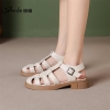 Mã K761: Giày Sandal Nữ Giày Dệt Bao Đầu Có Lỗ Đế Mềm