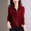 Mã L152: Áo khoác nữ len cardigan hai dây kéo dài tay cho nữ