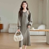Mã K591: set đầm len 2 chi tiết không tay váy dài