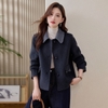 Mã L975: Áo khoác ngắn hai mặt bằng cashmere dành cho nữ