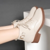 Mã B212: Giày boot Martin nữ đế thấp cao cấp phong cách hàn quốc