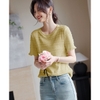 Mã L598: Áo thun nữ cao cấp tay ngắn màu trắng đơn giản