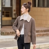 Mã L975: Áo khoác ngắn hai mặt bằng cashmere dành cho nữ