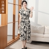 Mã L857: Váy đầm cho mẹ trung niên cao cấp