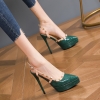 Mã C767: giày cao gót của phụ nữ gót nhọn gió mùa hè 12cm