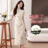 Mã L749: váy Sườn xám lụa cải tiến nữ mùa hè