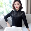 Mã L605: Áo sơ mi ren chiffon nữ cao cấp dài tay