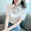 Mã F884: áo sơ mi nữ ngắn tay thiết kế phong cách hàn quốc mới
