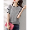 Mã L068 Áo len nữ cao cấp dệt kim băng cổ tròn