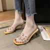 Mã C705: dép lê nữ cao gót 6cm