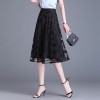 Mã G712: chân váy organza đen nữ quý phái
