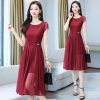Mã B329: đầm lưới ngắn tay kiểu phương tây