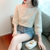 Mã L017: Áo sơ mi voan hoa tay ba phần tư nữ cao cấp hè