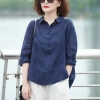 Mã L187: Áo sơ mi cotton và vải lanh trung niên nữ