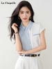 Mã M065: Áo sơ mi cổ polo phối màu đẹp mắt, tôn dáng và thanh lịch.