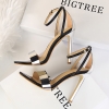 Mã B216: giày cao gót 11cm sandal gót nhọn mix khóa hở ngón chân