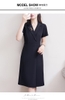 Mã K148: váy nữ cổ vest sang trọng hiện đại