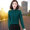 Mã L605: Áo sơ mi ren chiffon nữ cao cấp dài tay