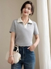 Mã L037: Áo thun polo sơ mi nữ cao cấp ve áo đơn giản