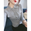 Mã G651: Áo sơ mi trắng Áo thun dài tay