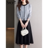 Mã L407: set áo váy đẹp cao cấp nữ cao cấp áo cardigan dệt kim