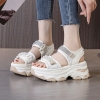Mã L553: giày thể thao nữ đẹp cao cấp đế xuồng đế dày tăng chiều cao 8cm mới đính đá