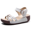 Mã K822: Giày Sandal Nữ Da Thật Đế Dày Đi Làm Du Lịch