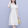 Mã D043: đầm váy liền thân nhẹ nhàng thanh lịch dáng dài