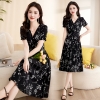 Mã L440: đầm váy đẹp cao cấp nữ cao cấp cao cấp tinh tế lụa tơ tằm cổ chữ V họa tiết hoa mùa hè