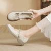 Mã K182: giày nữ Mary Jane giày da nhỏ giày đế bằng nông kiểu Pháp của nữ