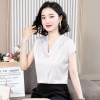Mã B269: Áo sơ mi nữ cộc tay voan nữ cổ chữ V phong cách Âu