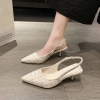 Mã L582: Giày cao gót mũi nhọn giày sandal mũi kín