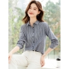 Mã L369: Áo sơ mi nữ cao cấp sọc cotton nguyên chất nữ cao cấp