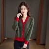 Mã K295: Áo khoác len nữ len dệt kim cardigan thời trang