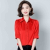 Mã K943: Áo lụa kiểu phương Tây áo sơ mi nữ cao cấp