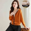 Mã K286: Áo khoác Cashmere Nữ Thu Đông Áo Len Dệt Kim Cardigan Áo Len Nữ Áo Khoác Ngoài