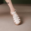 Mã K761: Giày Sandal Nữ Giày Dệt Bao Đầu Có Lỗ Đế Mềm