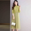 Mã K850: Váy nối lưới dệt kim cashmere dáng rộng cho nữ mùa thu đông
