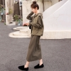 Mã G561: đầm dệt kim len và áo khoác nữ cao cấp cả bộ set áo váy