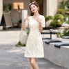 Mã L858: Váy thêu jacquard phong cách