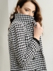 Mã C512: Áo khoác houndstooth nữ đẹp kẻ sọc Pc tây