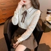 Mã L382: Áo sơ mi nữ cao cấp chiffon dài tay thời trang